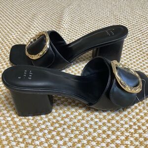 a new day Block heels mules shoes size 6.5 New Without tags.